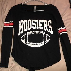 comfy long sleeve tee// indiana hoosiers football